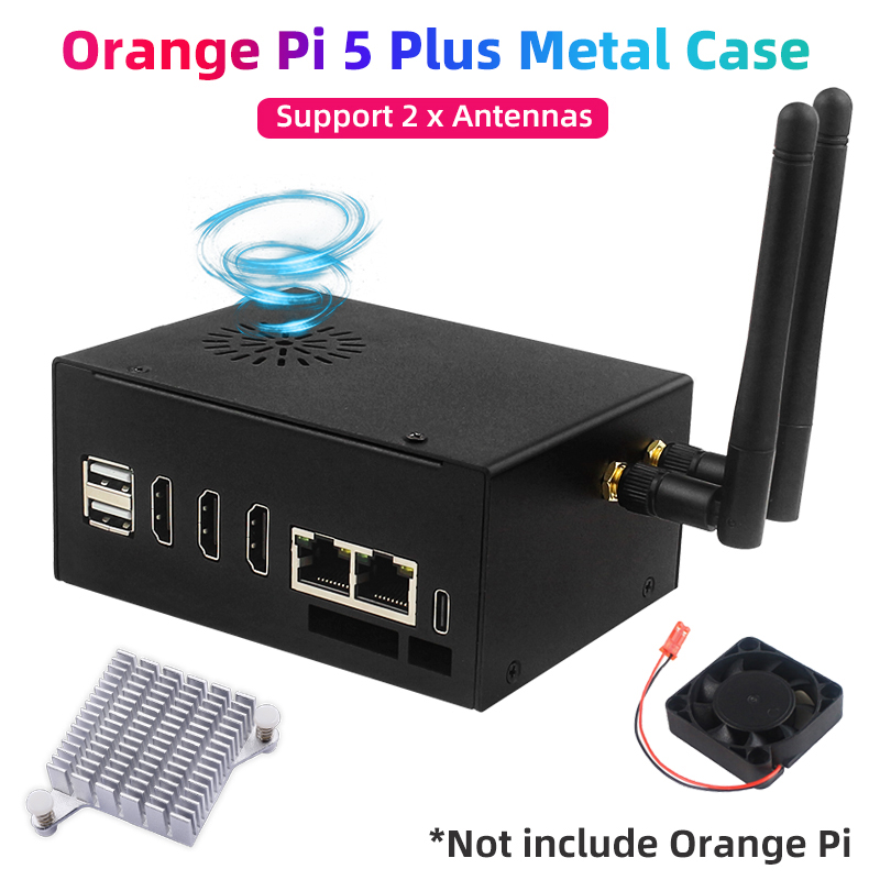 Orange Pi 5 Plus 16Gb - Oranje Pi 5 Plus Metalen Behuizing