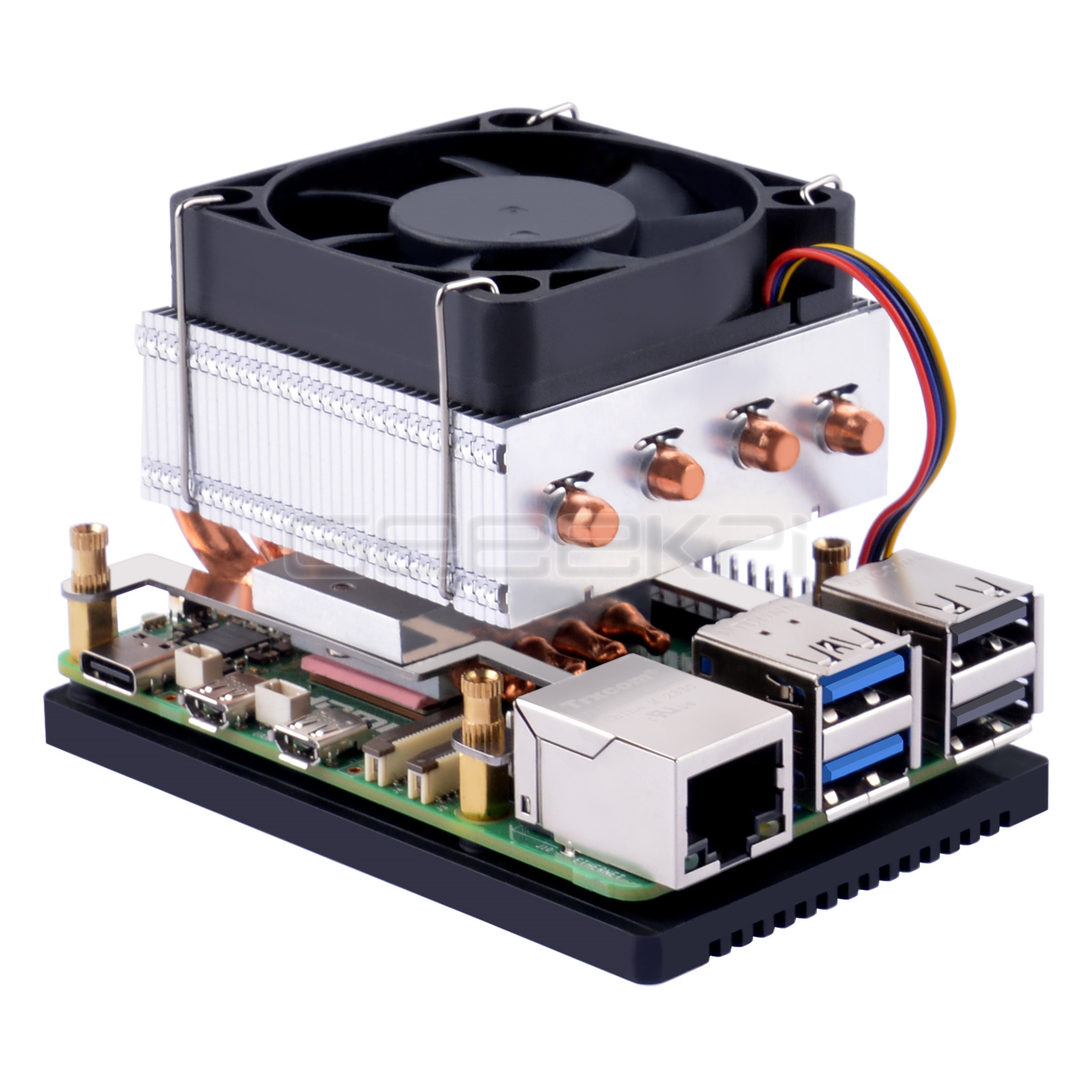 Raspberry Pi 5 8Gb Kit - Geeekpi Low-Profile Plus CPU-koeler voor Raspberry