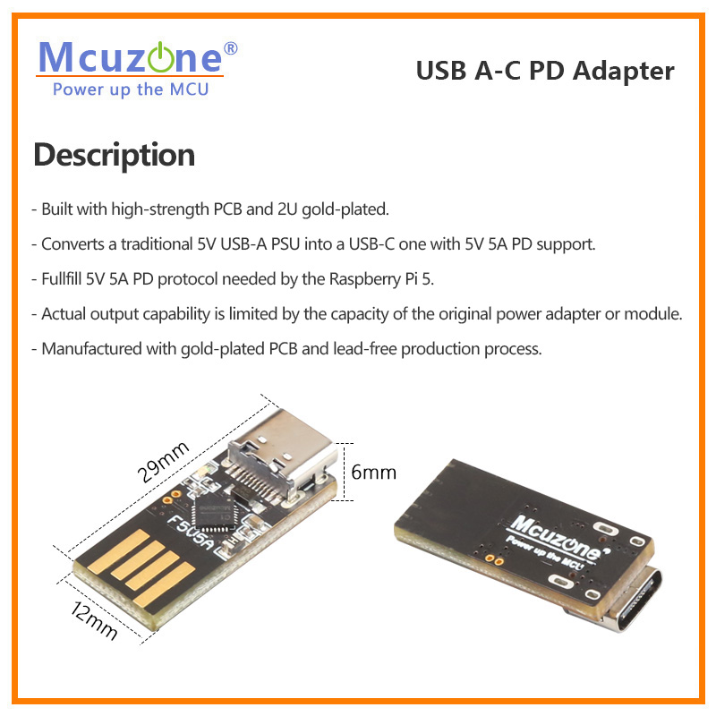Raspberry Pi5 USB A-C PD-adapt - Banana Pi Bpi-M5 recensie en prijs