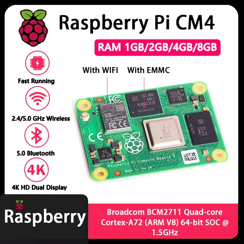Raspberry Pi CM4 1GB/2GB/4GB/8 - Raspberry Pi Compute Module 4 8Gb 32Gb recensie en prijs
