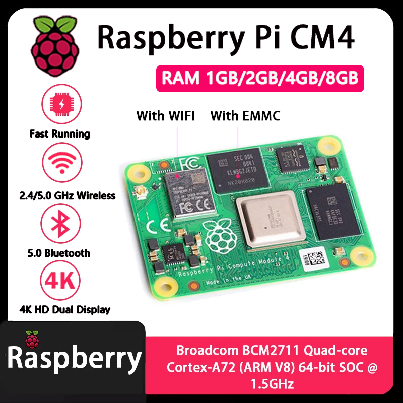 Raspberry Pi CM4 1 GB/2 GB/4 G - Raspberry Pi Compute Module 4 8Gb 32Gb recensie en prijs